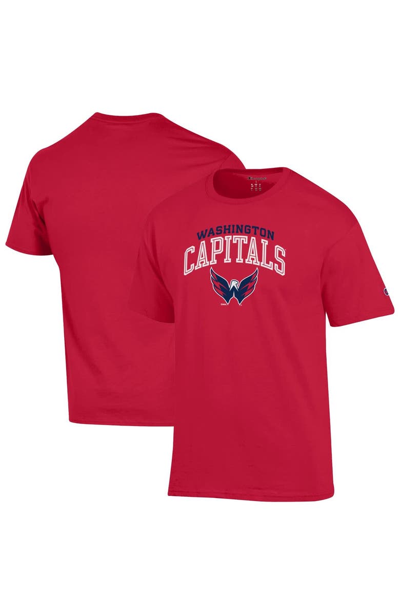 Champion Men's Champion Red Washington Capitals Primary Logo T-Shirt, Alternate, color, Red