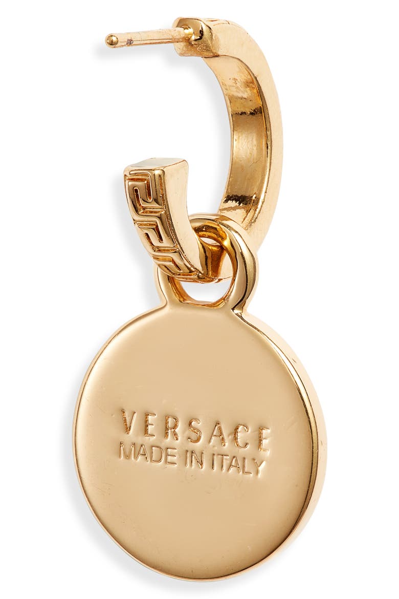 Icon Medusa Drop Earrings, Alternate, color, TRIBUTE GOLD/ CRYSTAL