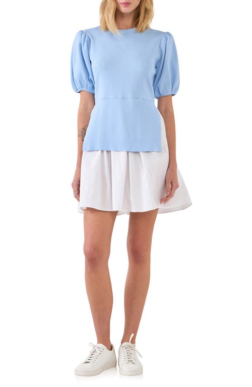 ENGLISH FACTORY ENGLISH FACTORY PUFF SLEEVE LAYERED DRESS