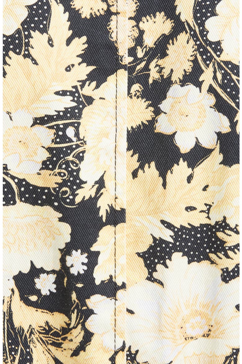 Gold Leaf Puff Sleeve Utility Jumpsuit, Alternate, color, BLACK COMBO
