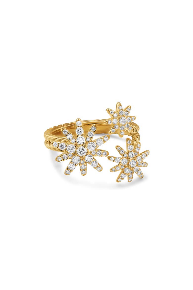 Starburst Pavé Diamond Ring, Alternate, color, GOLD