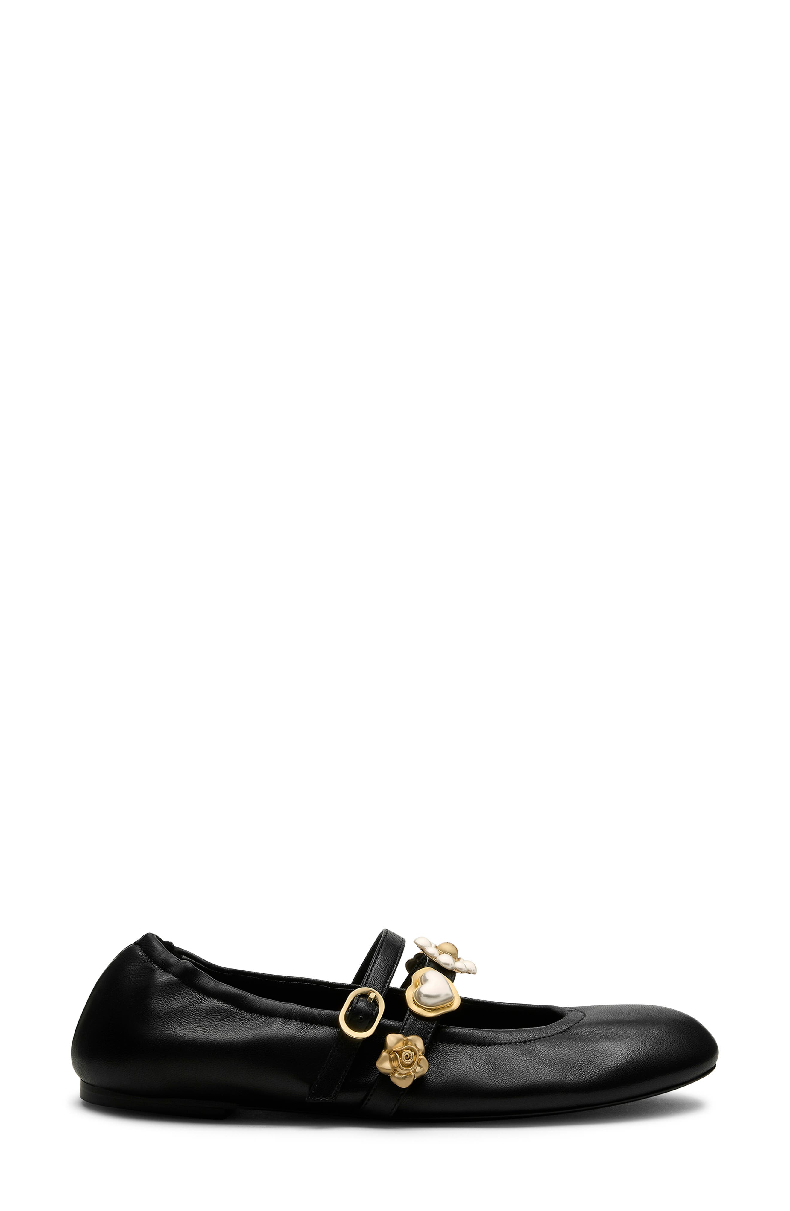 Stuart Weitzman Socharming Mary Jane Flat, Alternate, color, Black