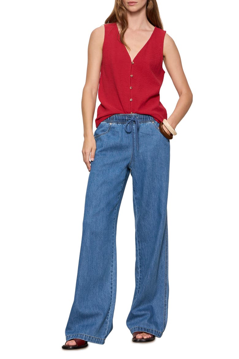 Easy Textured Vest, Alternate, color, RED BERRY