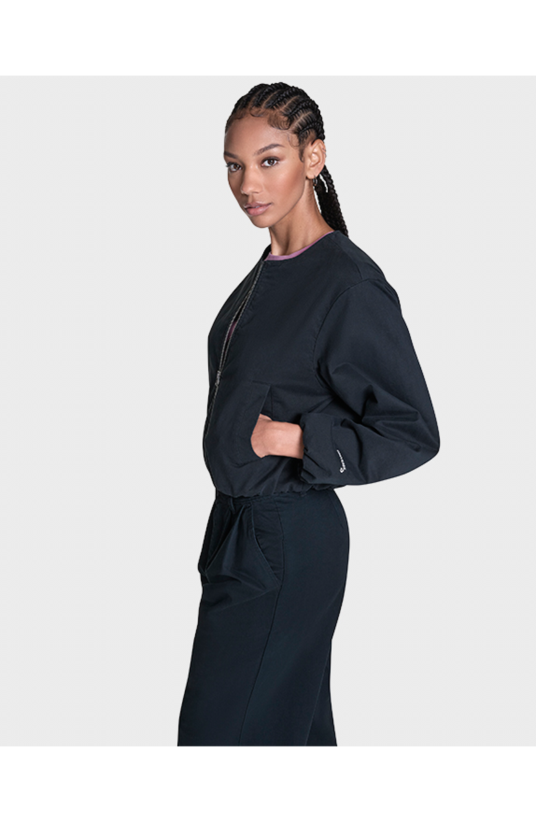 Converse Bubble Sleeve Bomber Jacket, Alternate, color, Converse Black