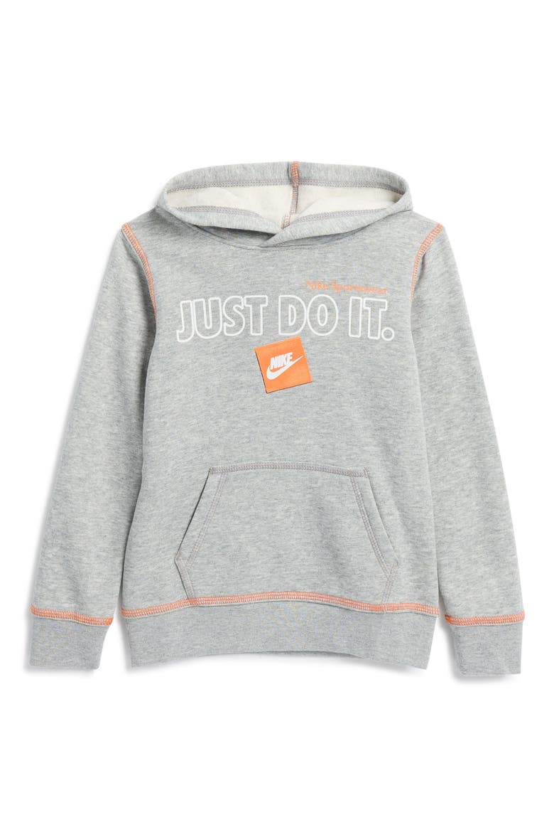 Kids' Just Do It Pullover Hoodie, Main, color, 042DK GREY