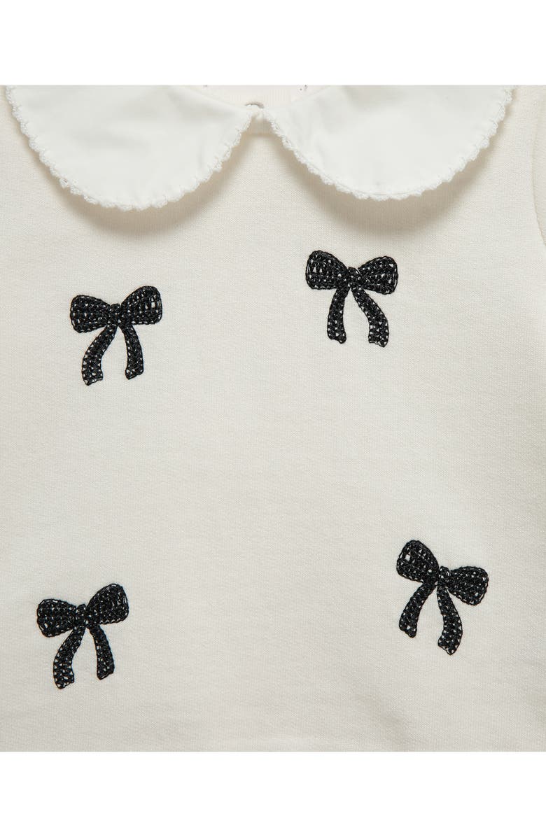 Little Me Peter Pan Sweatshirt & Joggers Set, Alternate, color, White/ Black