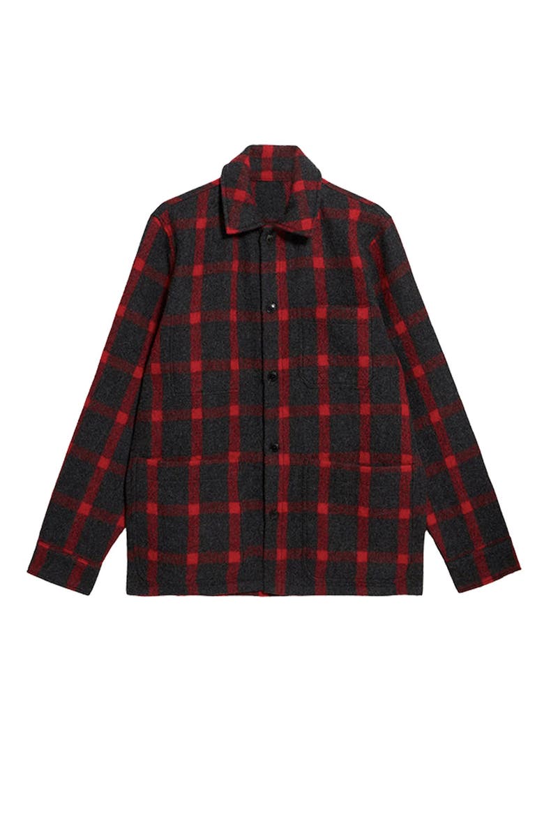 Steck Wool Check Overshirt, Main, color, MELANGE