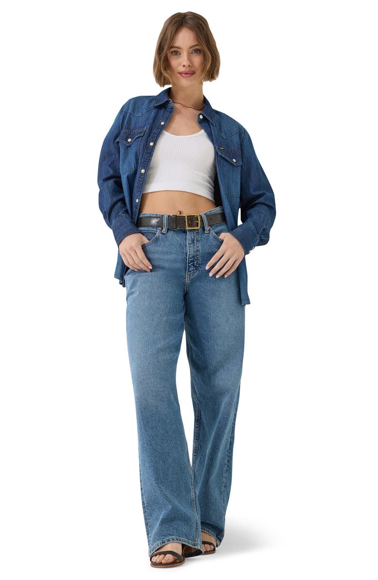 Lee Rider Loose Straight Leg Jeans, Alternate, color, Darkest Dawn