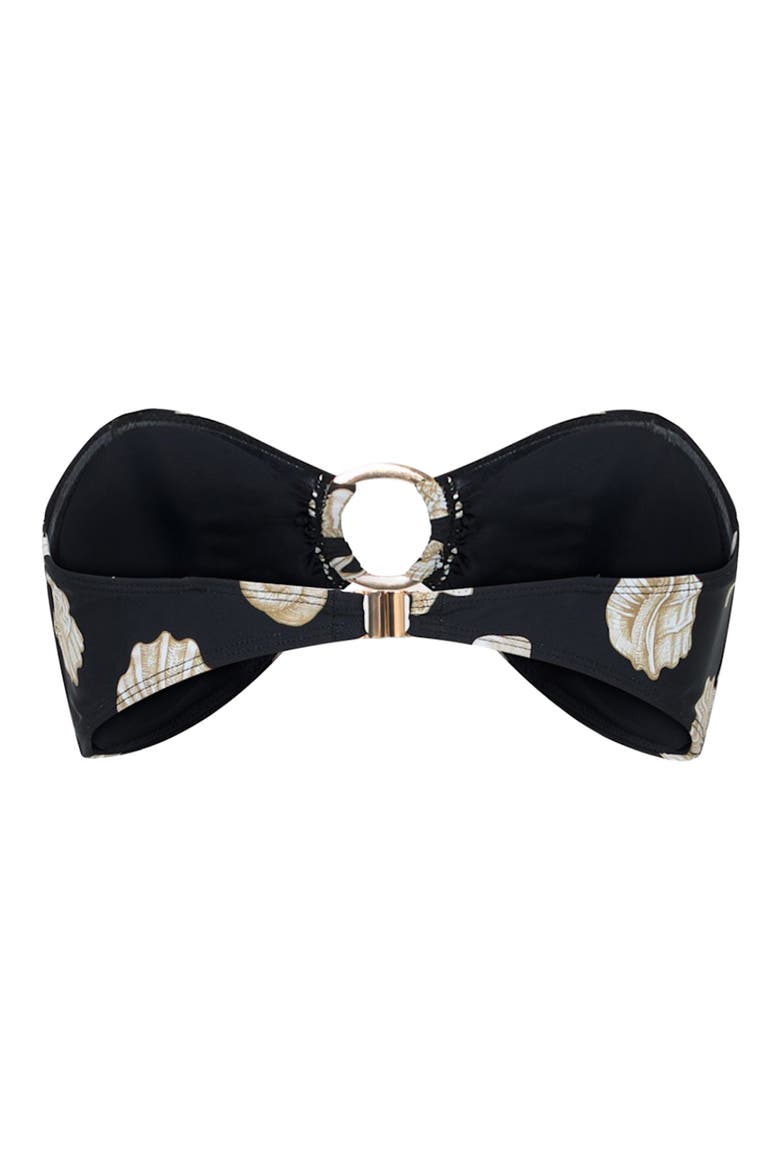 Shell O-Ring Bikini Top, Alternate, color, BLACK/ WHITE