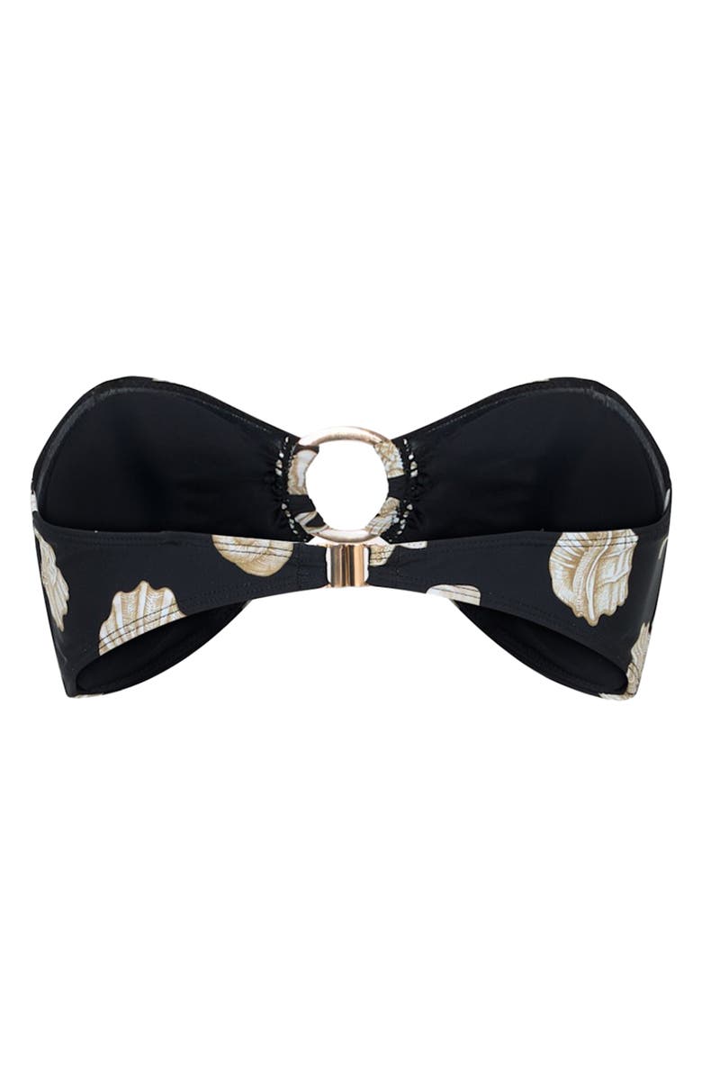 Milly Shell O-Ring Bikini Top, Alternate, color, Black/ White