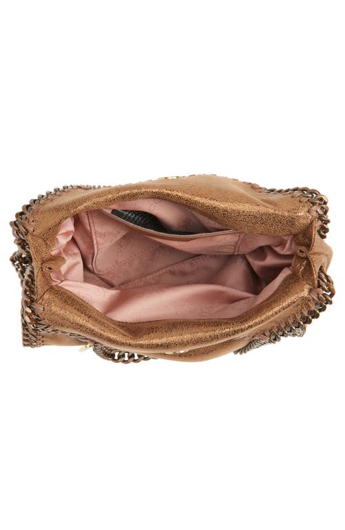 Stella Mccartney Mini Falabella Shiny Dot Faux Leather Crossbody Bag In Brown