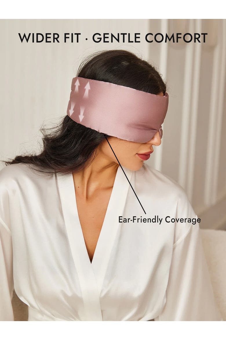 Elegant One Piece Silk Sleep Eye Mask, Alternate, color, PaleMauve