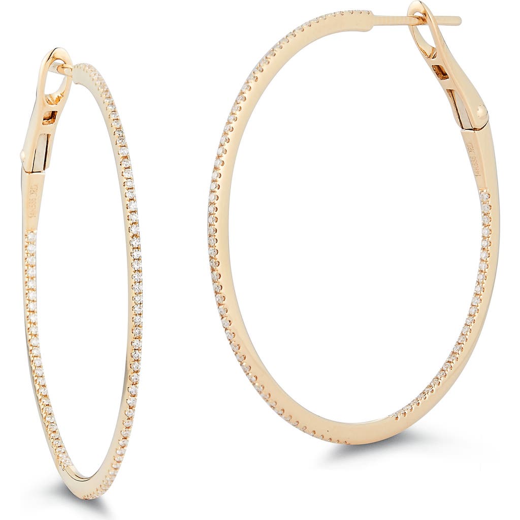 Dana Rebecca Designs Marge Diamond Hoop Earrings in Yellow Gold