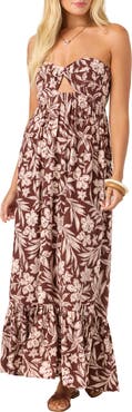O'Neill May Strapless Maxi Dress