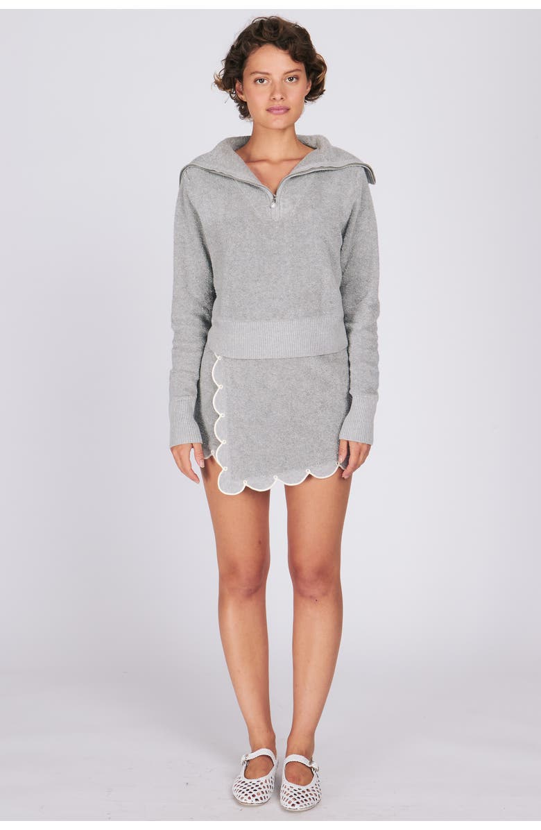 RACHEL ANTONOFF Nico Half-Zip, Alternate, color, Grey