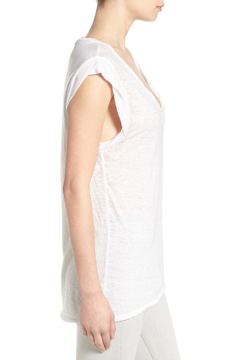 V-Neck Muscle Tee, Alternate, color, WHITE