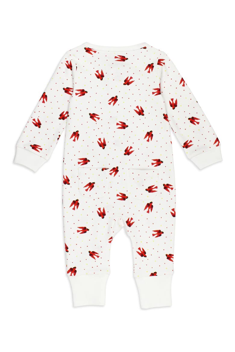x 'The Very Hungry Caterpillar'™ Organic Cotton Romper, Alternate, color, RED BIRD