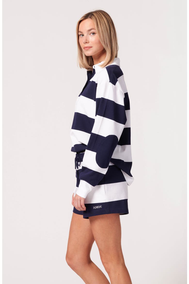 Georgie Rugby Polo, Alternate, color, Sailor Stripe