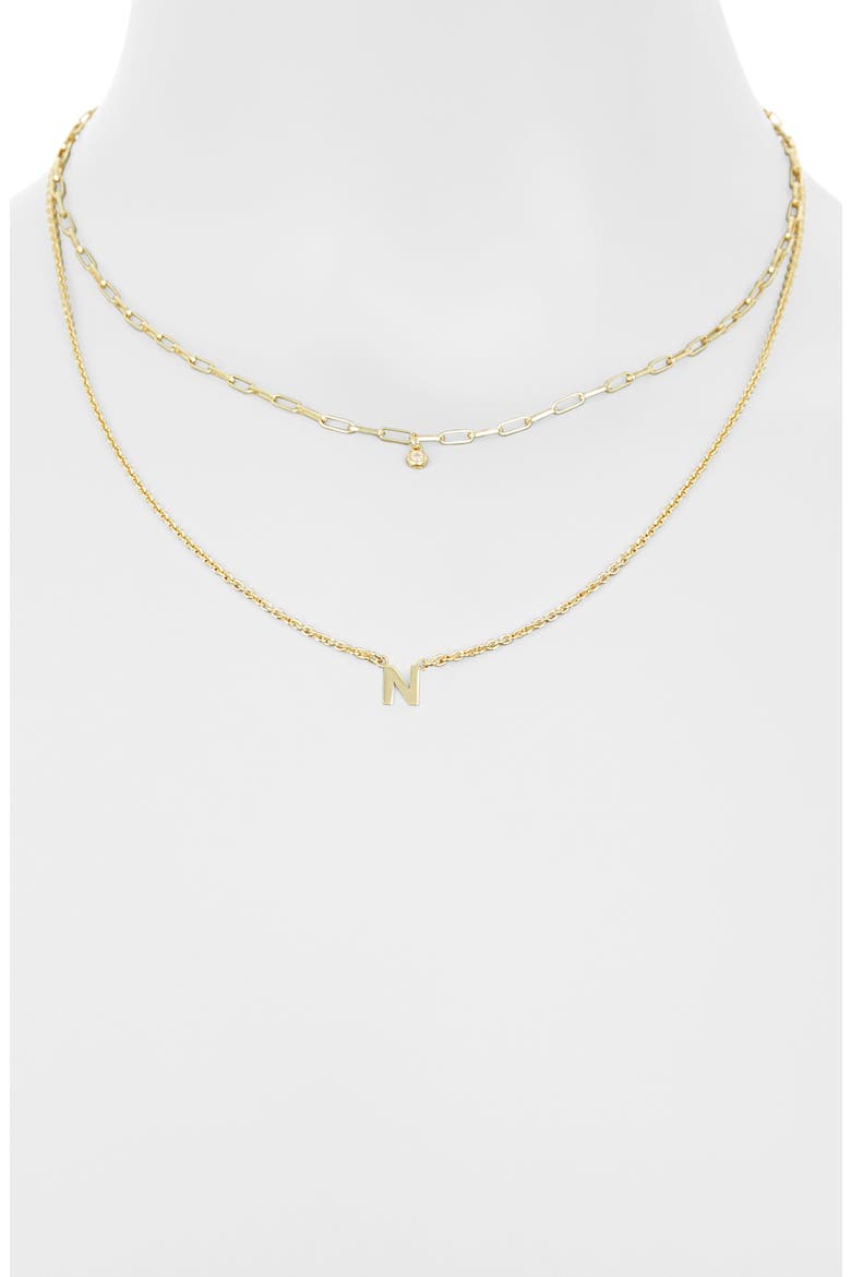Diamond Initial Charm Necklace, Alternate, color, YELLOW-N