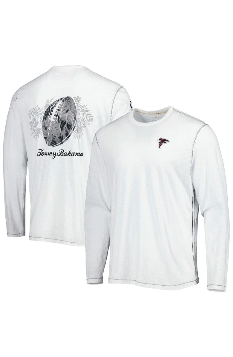 Tommy Bahama Men's Tommy Bahama White Atlanta Falcons Laces Out Billboard Long Sleeve T-Shirt, Main, color, White