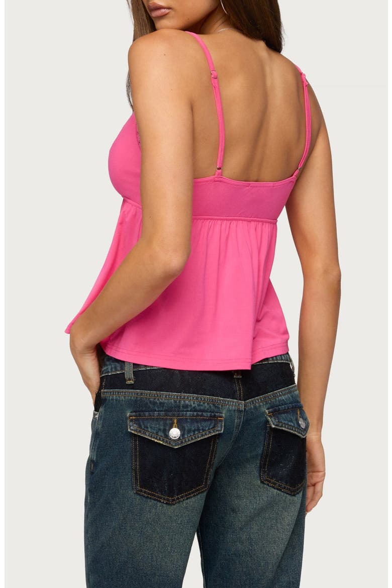 Belen Lace Trim Babydoll Camisole, Alternate, color, PINK