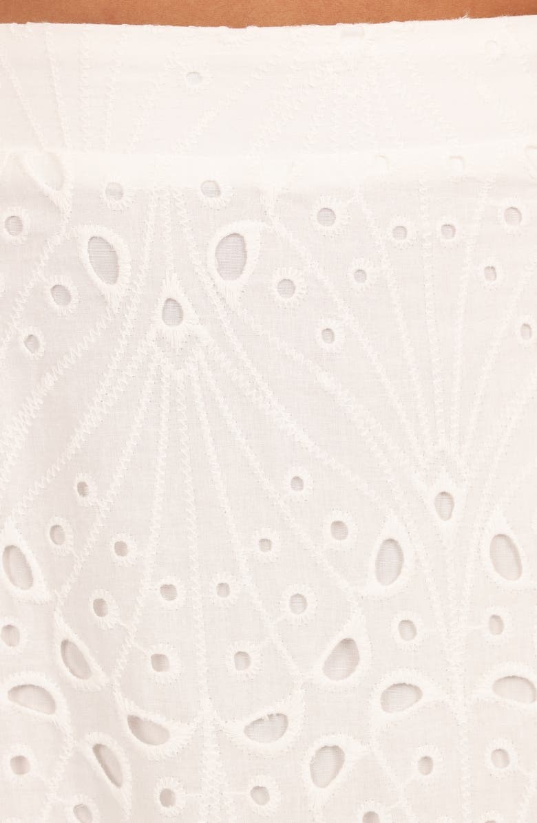 Petal & Pup Camellia Cotton Eyelet Crop Top & Maxi Skirt Set, Alternate, color, White