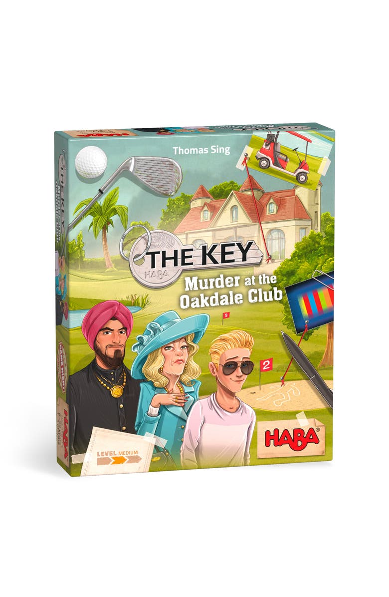HABA The Key Murder at The Oakdale Club, Detective Case Files Board Games for Kids Ages 8-12, Strategy Mystery Game for Family Night, Made in Germany, Main, color, Multi