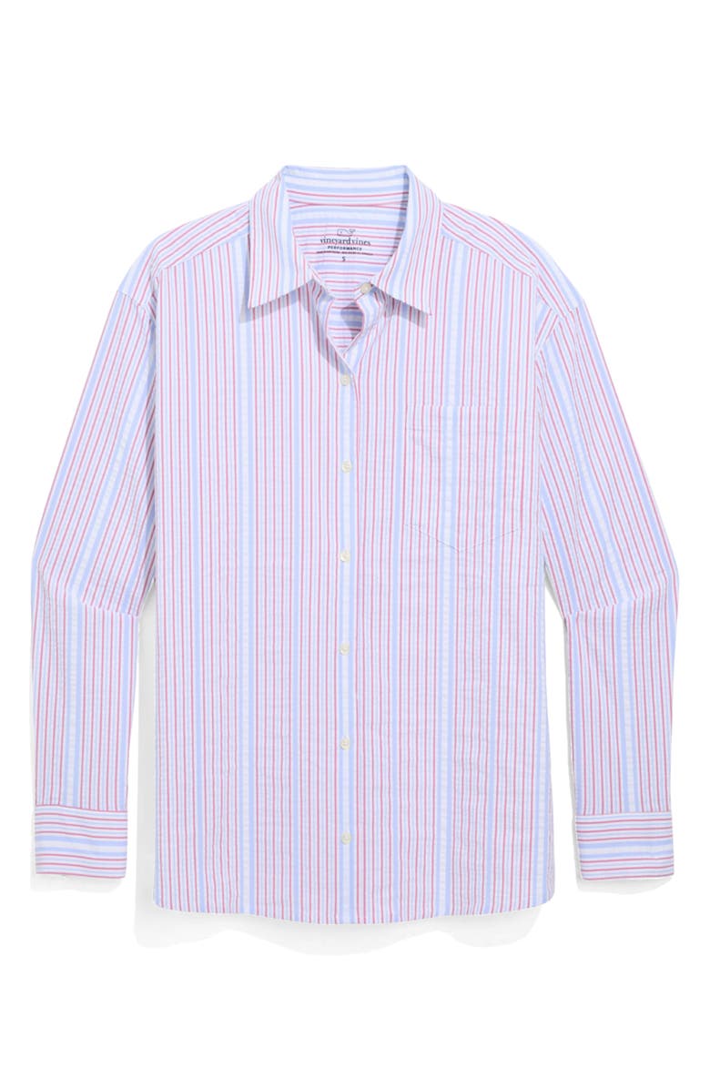 vineyard vines Harbor Stripe Seersucker Button-Up Shirt, Alternate, color, Drew Stripe