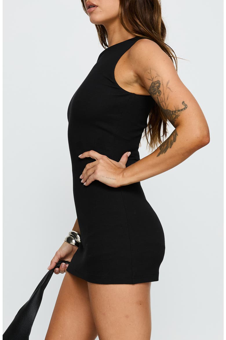 Marcee Sleeveless Skirted Romper, Alternate, color, BLACK