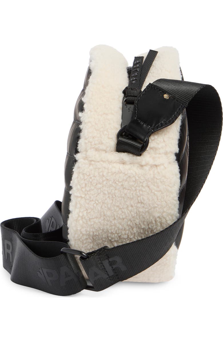 Pajar Circle Faux Shearling Crossbody Bag, Alternate, color,