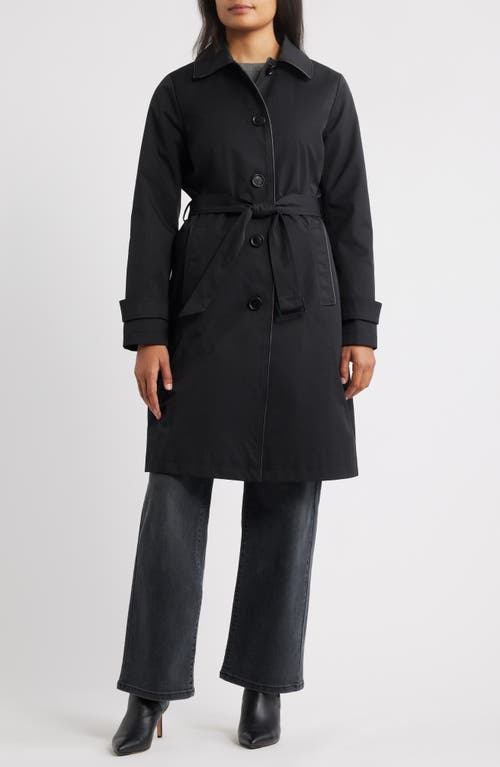 Michael Kors Water Resistant Belted Trench Coat In Black