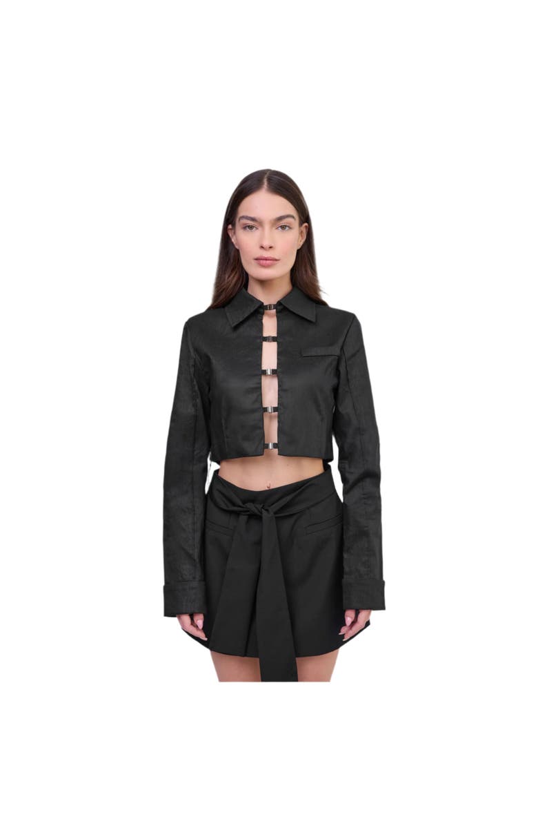 Blvck Paris Blvck Linen Jacket, Main, color, Black