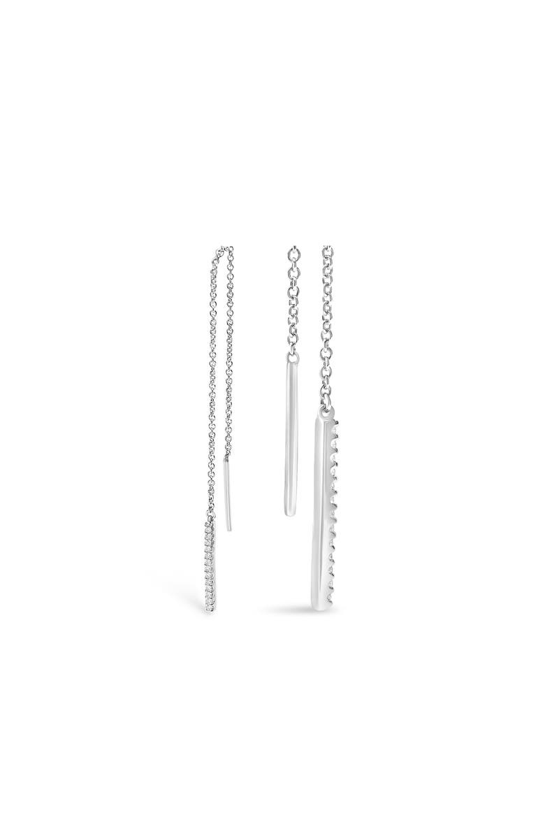 Haus of Brilliance 10K White Gold 1/10 Cttw Diamond Threader Earrings, Alternate, color, White