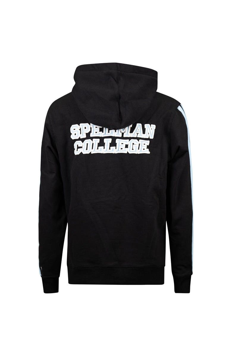 FISLL Men's FISLL Black Spelman College Jaguars Oversized Stripes Pullover Hoodie, Alternate, color, Black