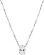 LuvMyJewelry Oval Obsession 14K Gold Lab Grown Diamond Necklace - 0.75 ct