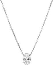 LuvMyJewelry Oval Obsession 14K Gold Lab Grown Diamond Necklace - 0.75 ct