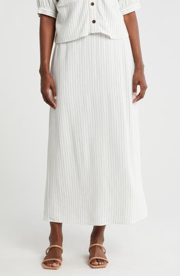 Bobeau Pull-on Maxi Skirt In Gold