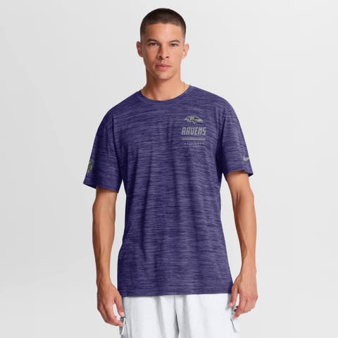 Men's Nike Purple Baltimore Ravens Sideline Double Covered Dri-FIT Velocity T-Shirt