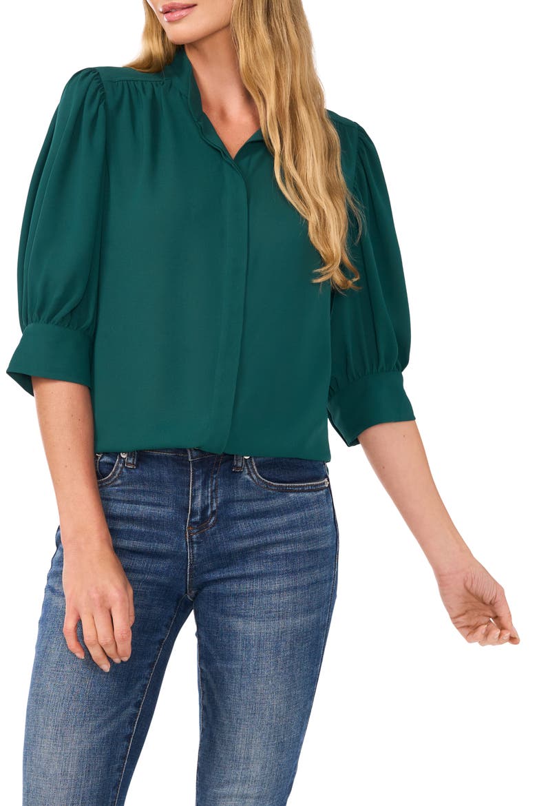 Puff Sleeve Button-Up Shirt video