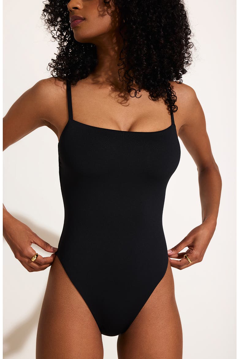 Jenna One-Piece Swimsuit, Alternate, color, BLACK
