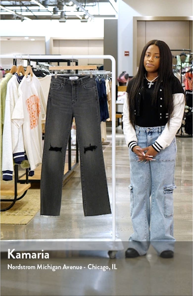 Ryan Ripped High Waist Bootcut Jeans, sales video thumbnail