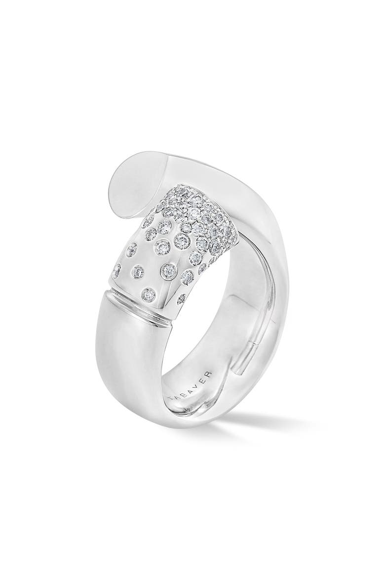 Oera Pavé Diamond Ring, Main, color, WHITE GOLD
