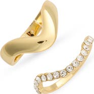Covet 2-Piece Wavy Stackable Ring Set