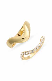 Covet 2-Piece Wavy Stackable Ring Set