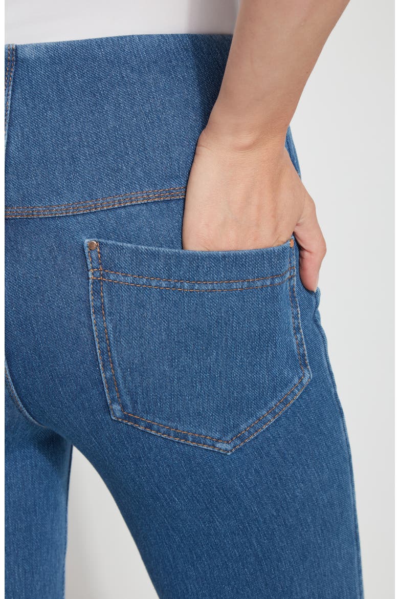 'Lyssentials Pull-On Baby Bootcut Ankle Jeans, Alternate, color, MIDWASH