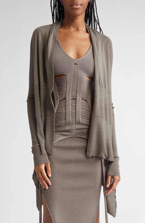 Open Front Virgin Wool Cardigan
