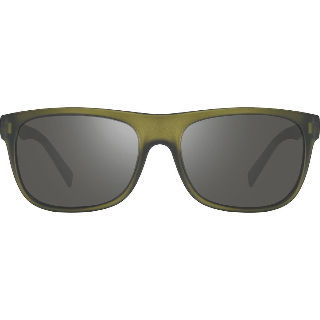 Revo Annika 56mm Polarized Square Sunglasses In Green