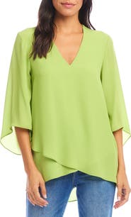 Karen Kane Asymmetrical Crepe Top