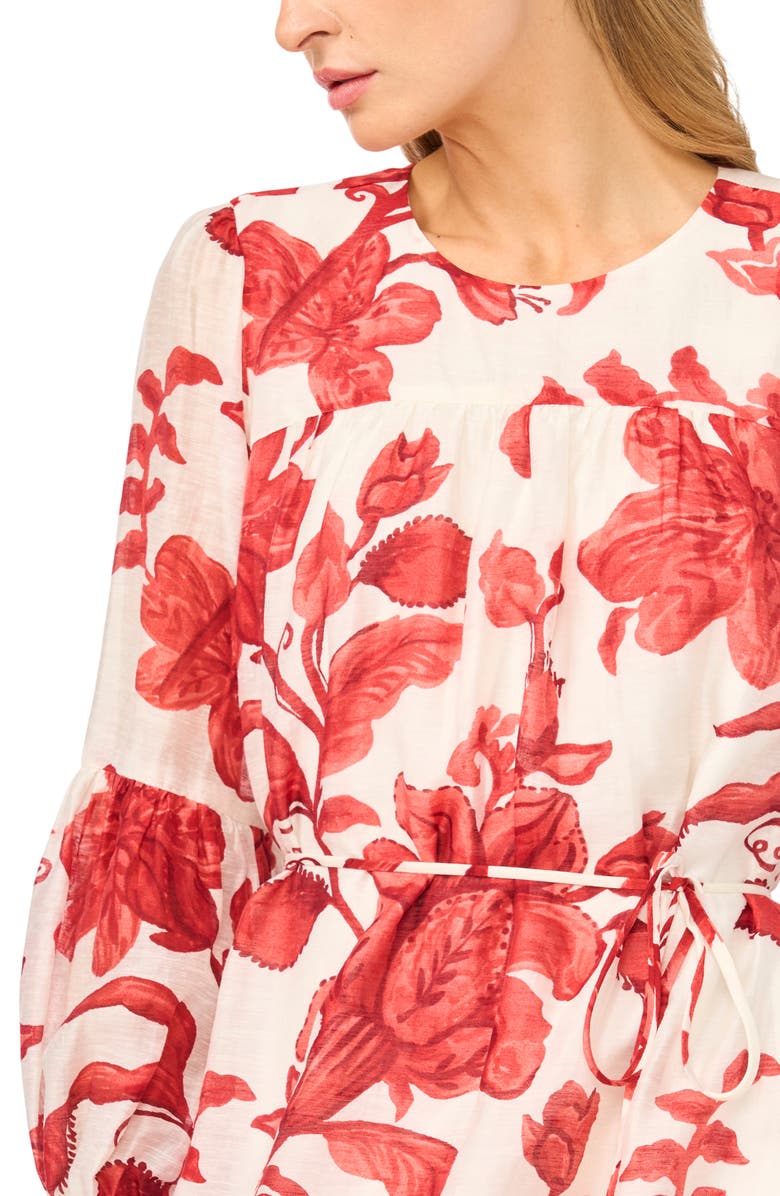 Halogen<sup>®</sup> Floral Long Sleeve Dress, Alternate, color,
