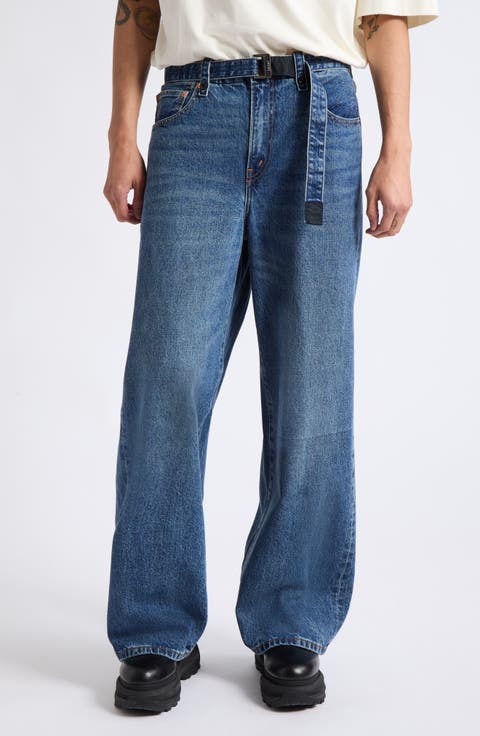 Gender Inclusive Wide Leg Belted Jeans